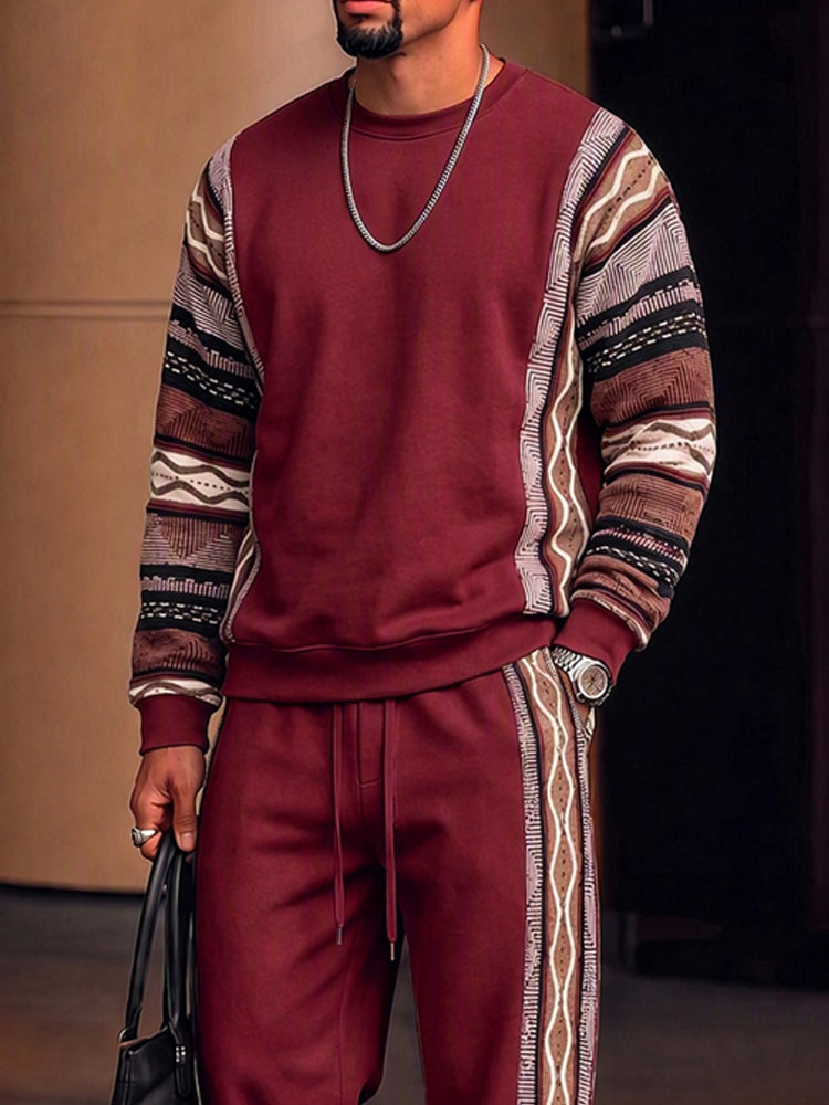 Athleisure Tribal Print Pannel Matching Set