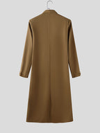 Designer Faux Two-Piece Long Suit Overcoat