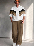 Urban Relaxed Fit Colorblock T-Shirt Pants Set