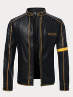 Stand Collar Punk Leather Jacket