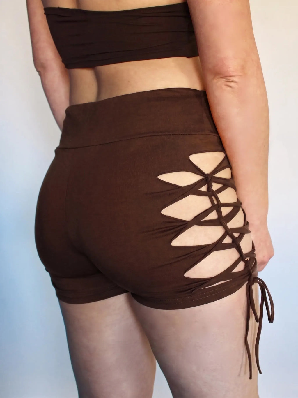 Slit Weave Hot Pants