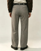 Vintage Black And White High©\Waist Pleated Trousers