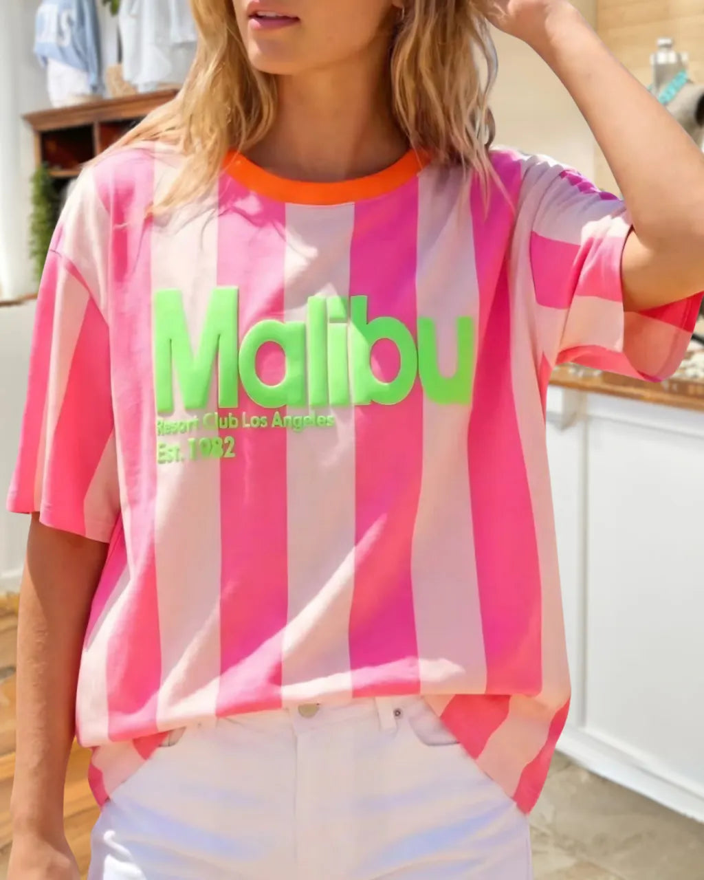 Malibu Color-block Striped T-shirt