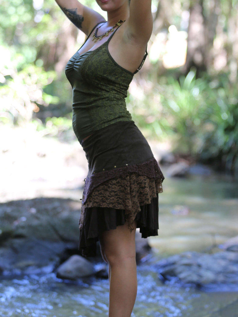 Boho Lace Top, Elven Ren Faire Festival Tank, Hippie Elven Gothic Faerie Clothing