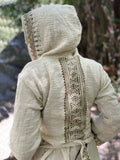 Print Jute Hoodie | Bohemian Wrap Top