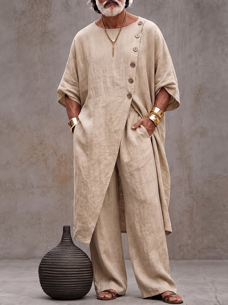 Boho Artistic Cotton Loose Fit Matching Set