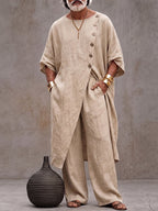 Boho Artistic Cotton Loose Fit Matching Set