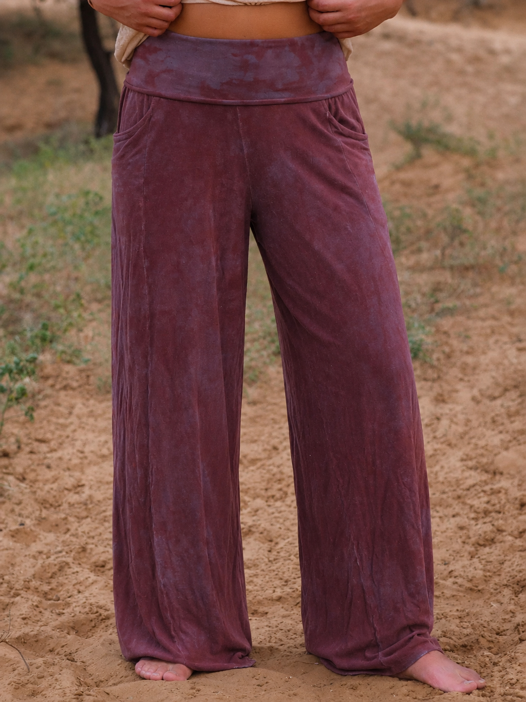 Vintage Tie-Dye Wide Leg Casual Pants