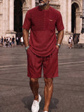 Effortless Summer Textured Patchwork Matching Set