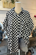 Black/White Check Oversized Shirt