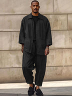 Versatile Cotton Shirt Pants Set