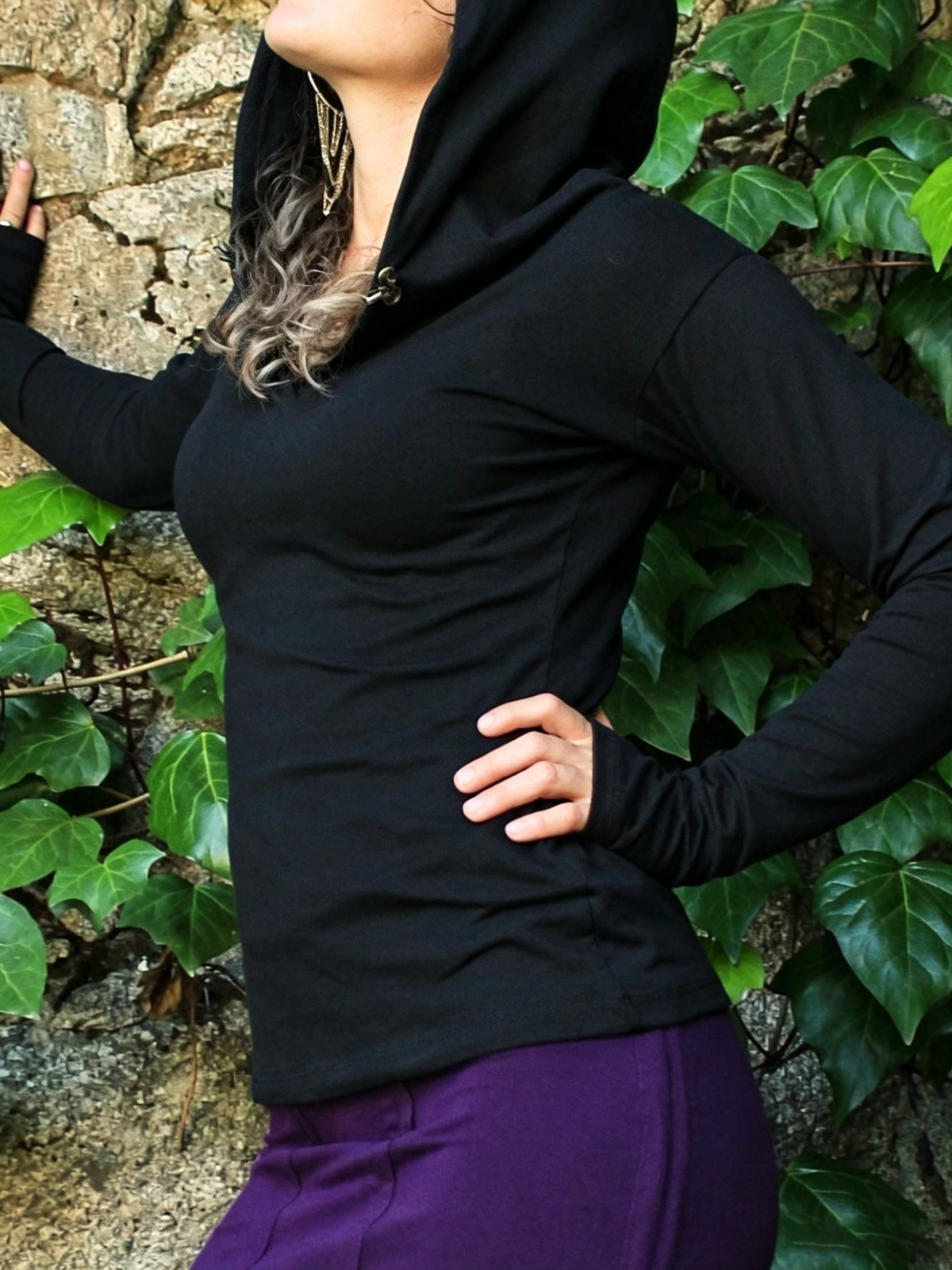 Elven Hoodie-Womens Long Sleeve Hoodie Shirt with Thumbholes Hoody