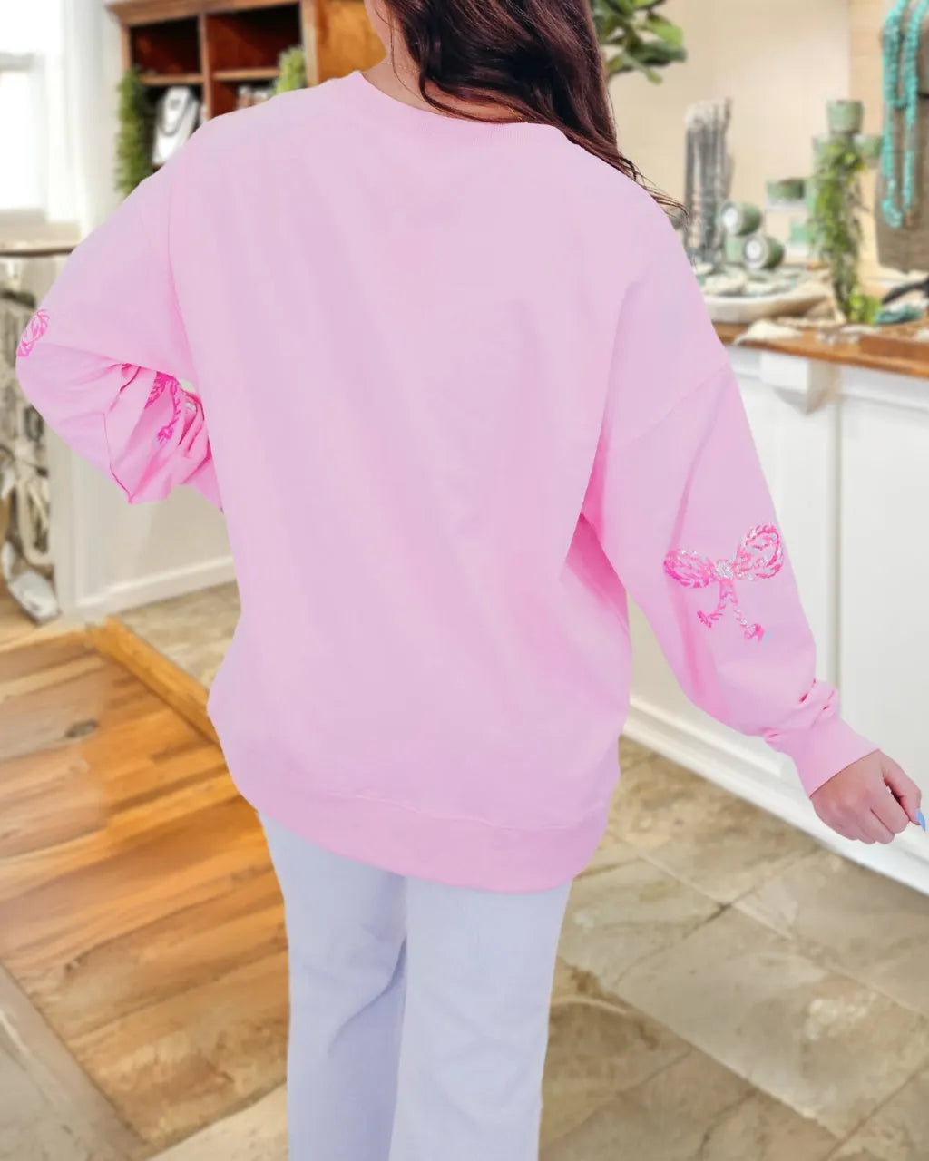Sweet Bow Sequin Sweatshirt