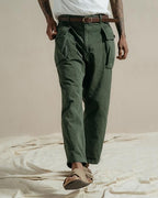 Retro Military Green Paratrooper Multi-pocket Cargo Pants