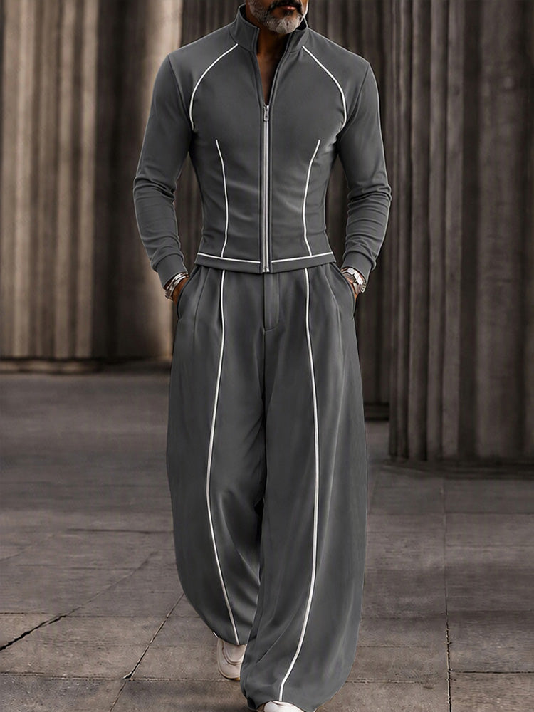 Modern Tailored Waist Jacket Pants Set