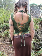 Cotton Tribal Crop Top ? Block Print Earth Top