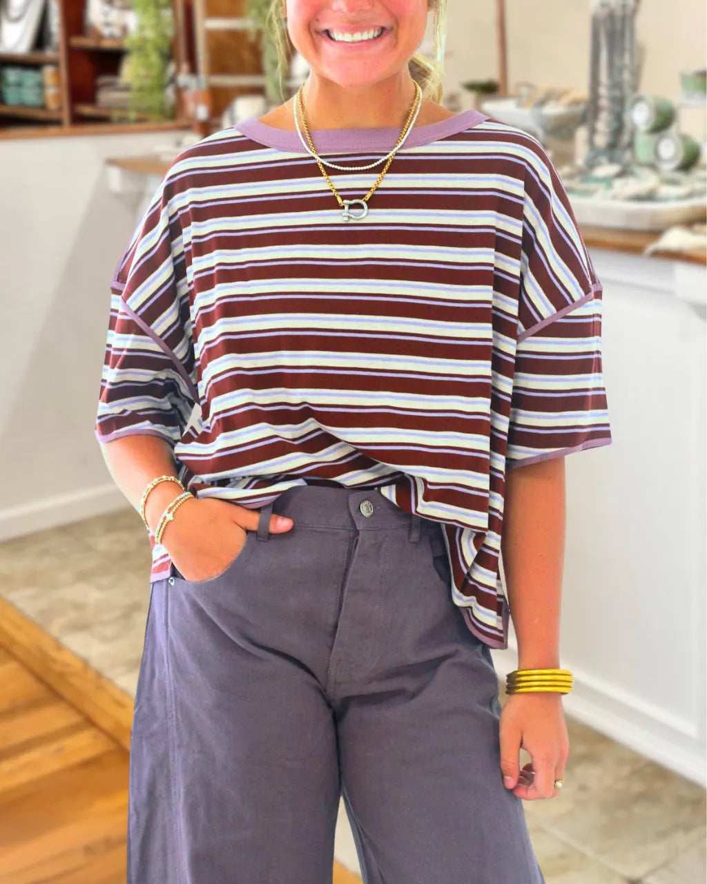 Versatile Striped Essential Top