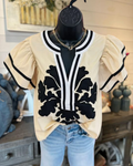 Trendy Ruffle Floral V-Neck Top