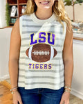 Sequin Sleeveless Football Top