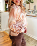 Vintage Striped Henley Top