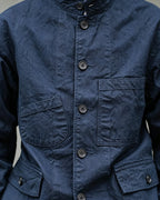Vintage Deep©\Indigo©\Navy Washed Cotton Blend Stand Collar Jacket