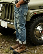 Vintage Light Blue Washed Straight Leg Jeans
