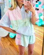Twisted Ribbed Colorblock Set