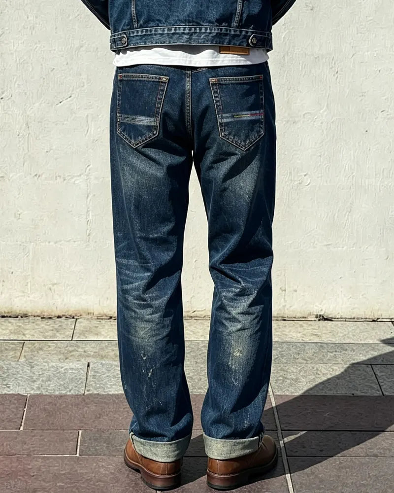 Vintage Deep©\Indigo Washed Denim Jeans