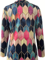 Women's Business Casual Zipper Tops, Elegant & Stylish Tops For Office & Work, Women's Clothing
