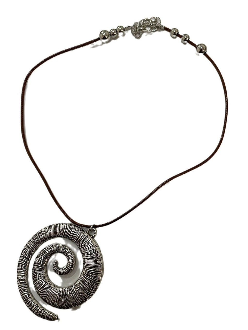 Bohemian Vintage Minimalist Ethnic Spiral Symbol Necklace