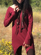Long Sleeve Pixie Pointy Top - Cotton Boho Festival Top
