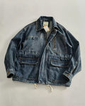 Vintage Washed Multi©\Pocket Field Utility Denim Jacket