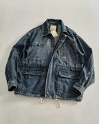 Vintage Washed Multi©\Pocket Field Utility Denim Jacket