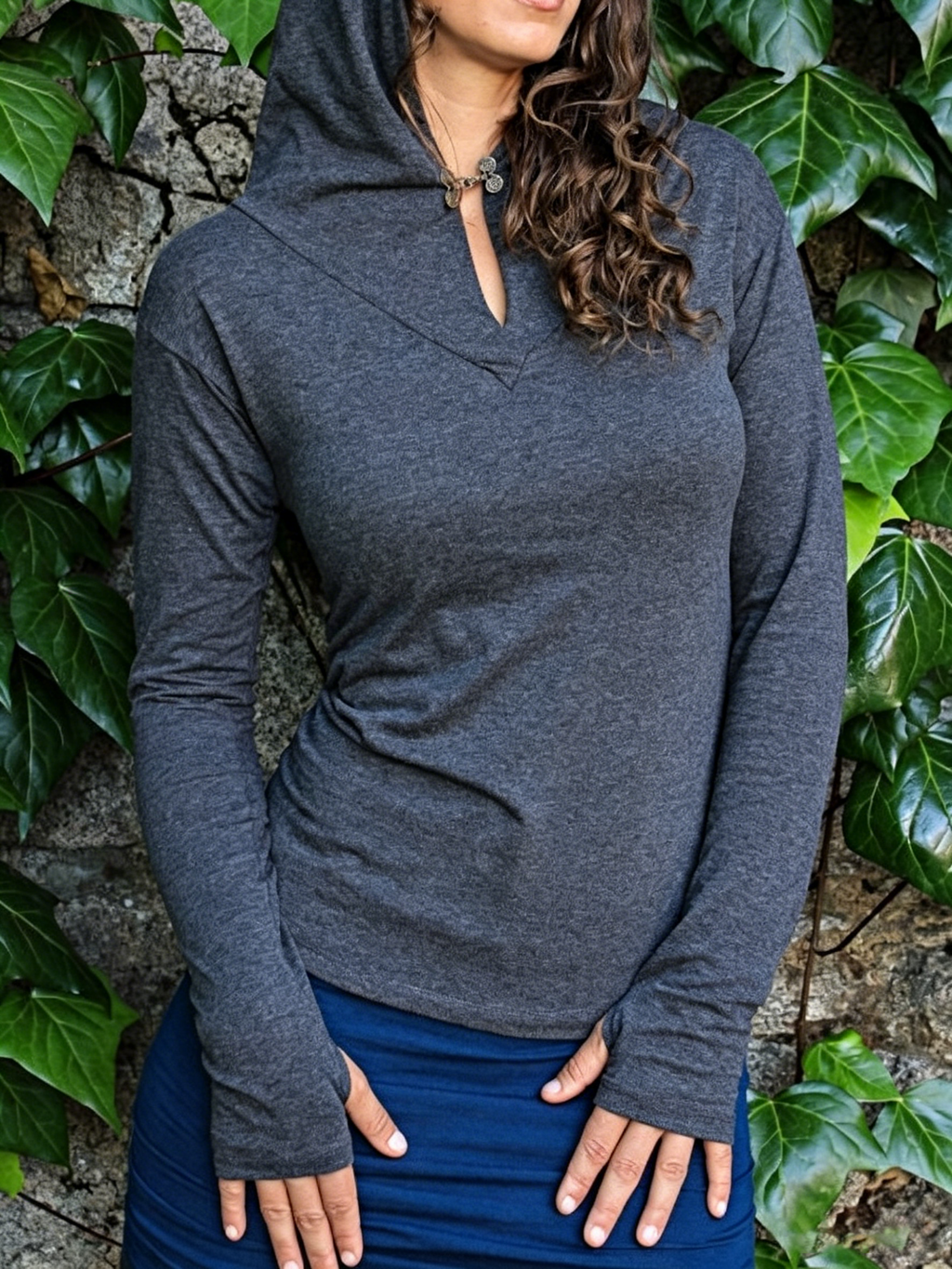Elven Hoodie-Womens Long Sleeve Hoodie Shirt with Thumbholes Hoody
