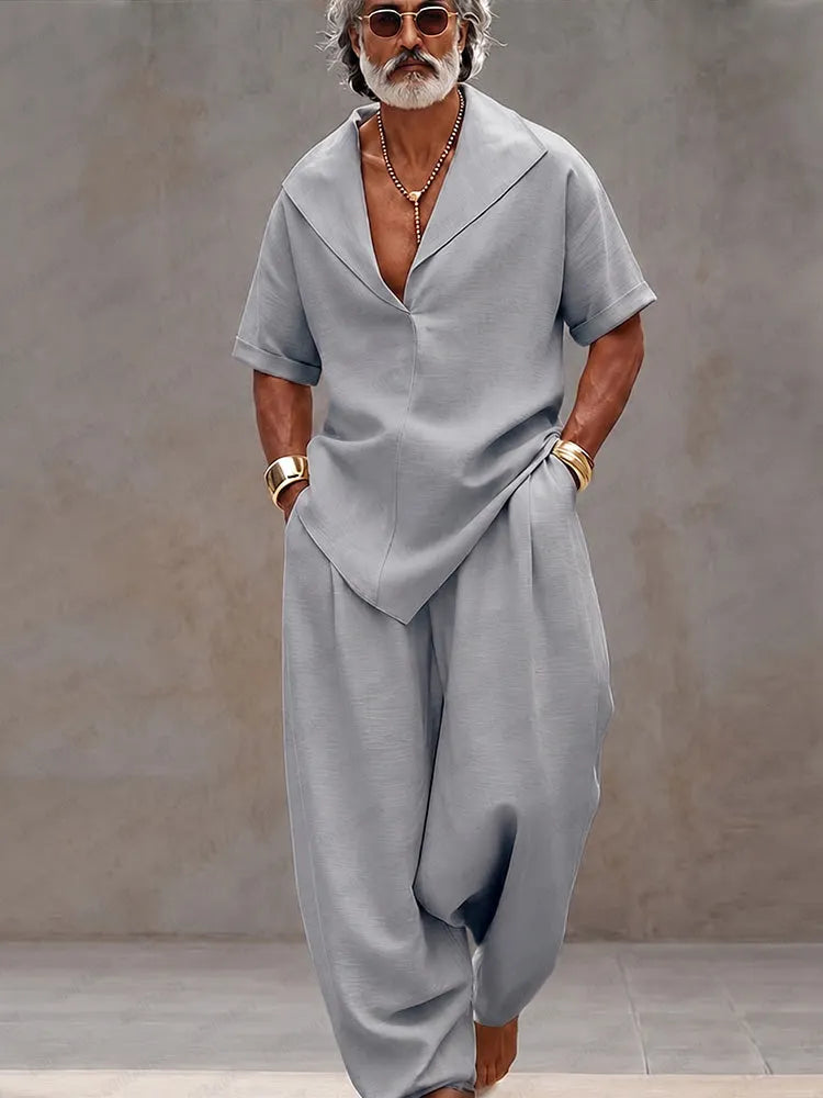 Casual Minimalist Loose Fit Matching Set