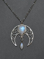 Bohemian Moonstone Vintage Spiral Hollow-Out Necklace