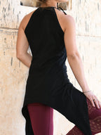 Asymmetrical Cotton Dress, Handmade Boho Summer Festival Flowy Hippie Style