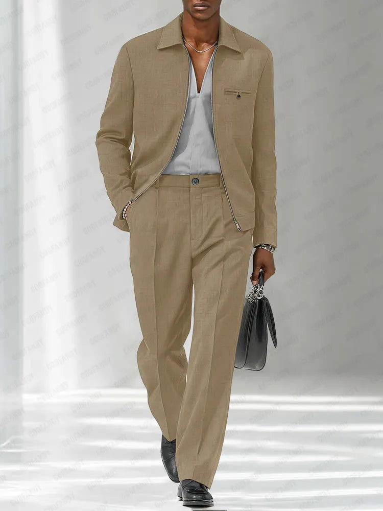 Modern Fashion Thin Jacket Pants Set