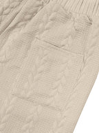 Casual Loose Fit Jacquard Jogging Pants