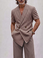 Vintage Smart Casual Plaid Matching Set
