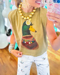Mallard Diamond Chain Print Sleeveless Top