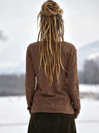 Vintage V-Neck Long Sleeve Top