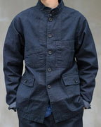 Vintage Deep©\Indigo©\Navy Washed Cotton Blend Stand Collar Jacket
