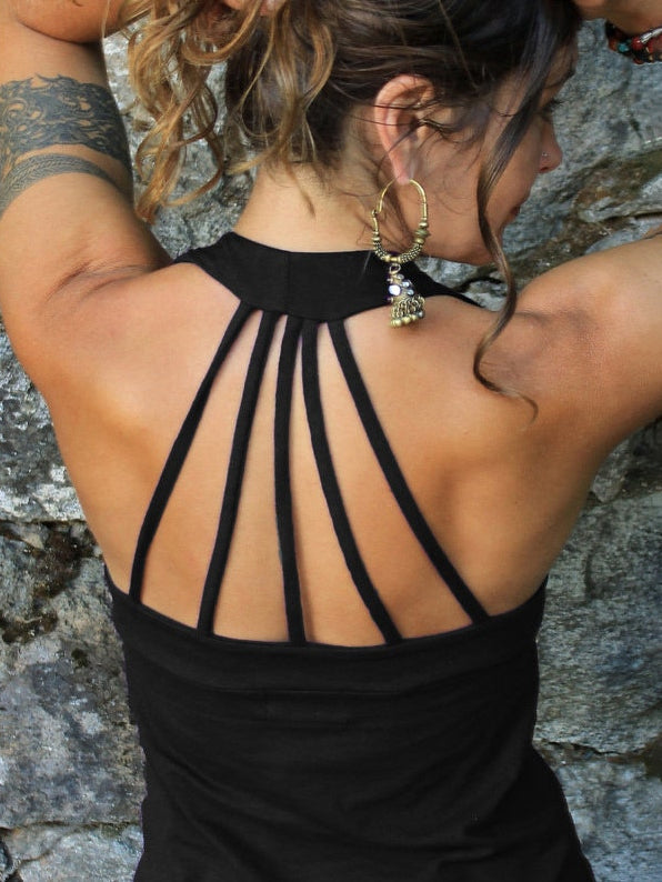Women's Tops Peekaboo Tank Strappy Tops Women's Halter Tops