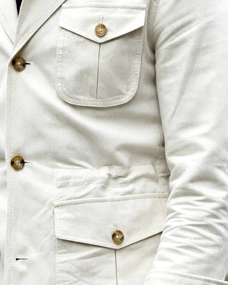 Vintage Cream Off©\White Four©\Pocket Safari Field Jacket