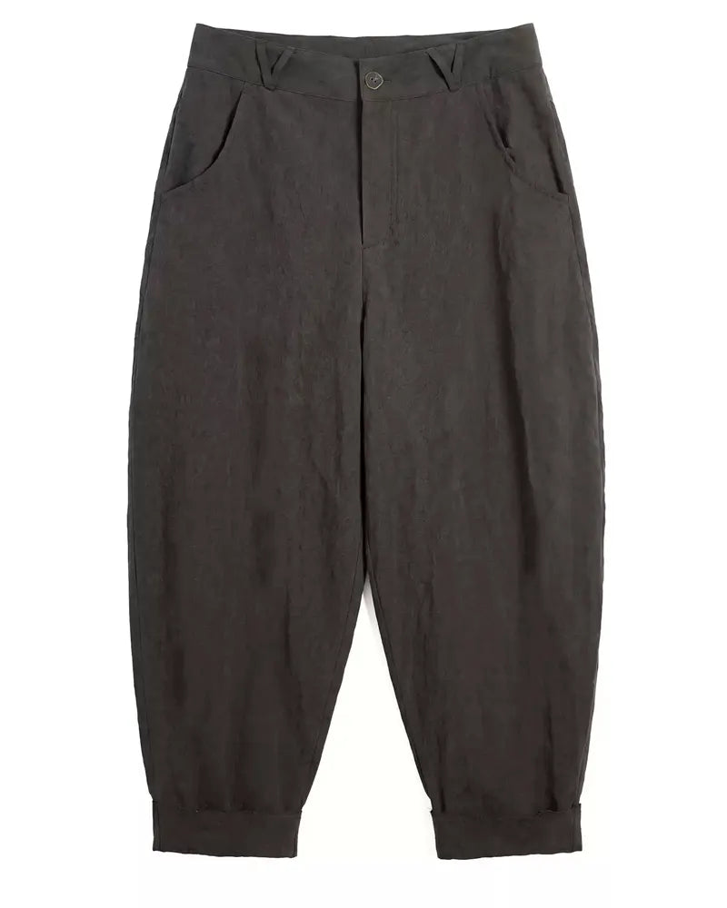 Vintage Gray Balloon Casual Pants