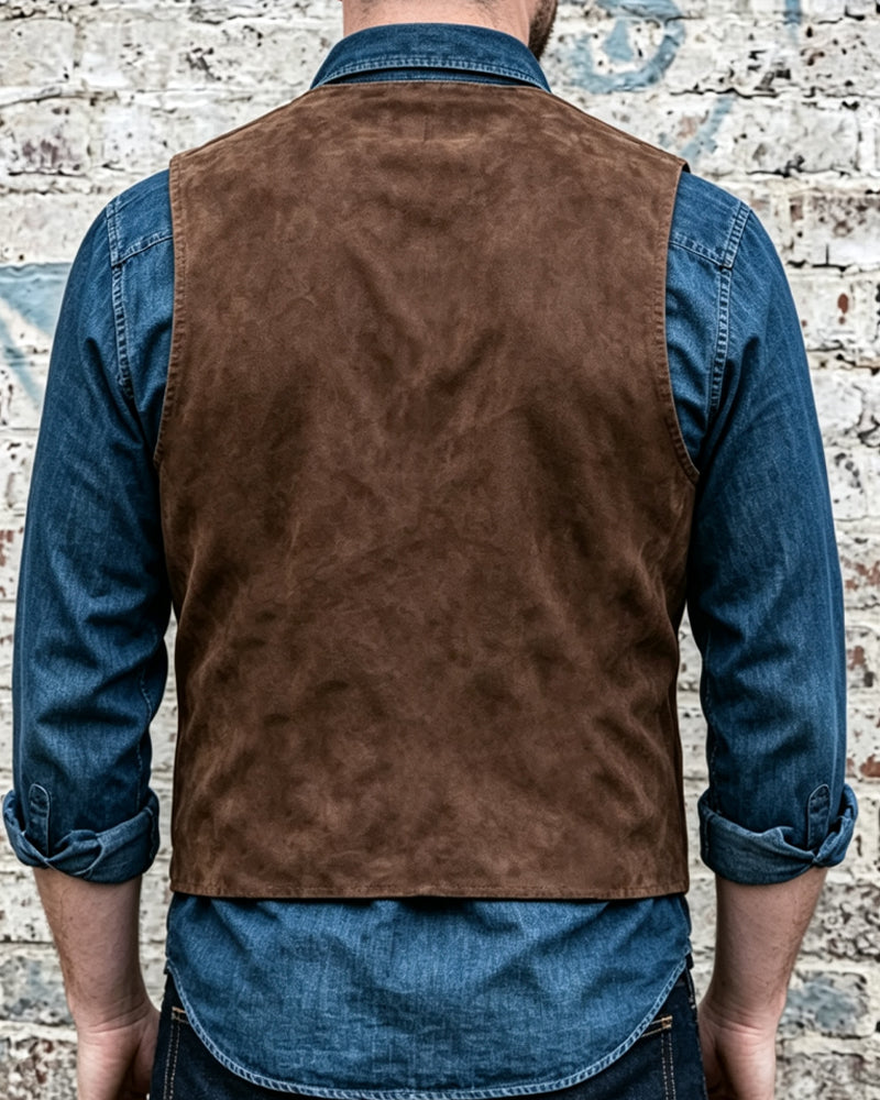 Vintage Brown Suede Vest
