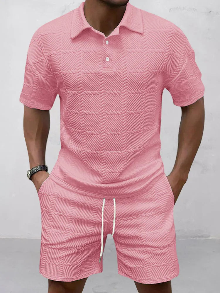 Smart Casual Jacquard Textured Set