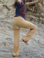 YOGA SKIRT PANTS, Brown Yoga Pants, Skirted Pants, Hoop Pants