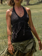 Pixie Halter Top, Backless Top, Sexy Goddess Top, Hippie Tank Top